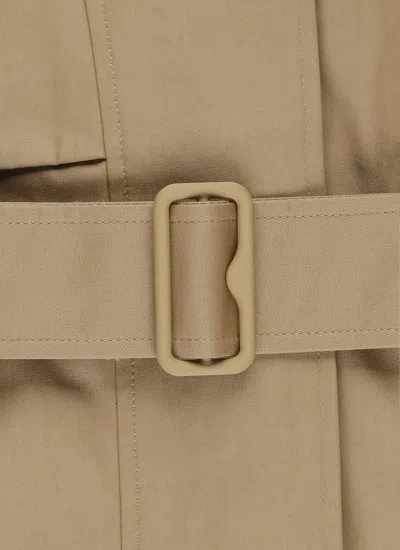 Burberry Cotton Coat In Nude