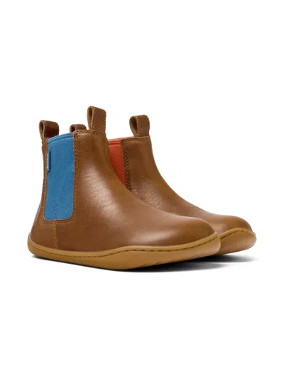 Camper Leather Elastic-insert Ankle Boots In Multi