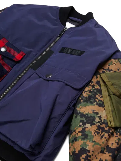 拼贴设计飞行员夹克