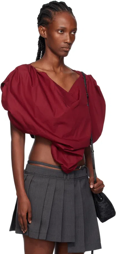 Vivienne Westwood Heart Top Topwear In Red Cotton In Red