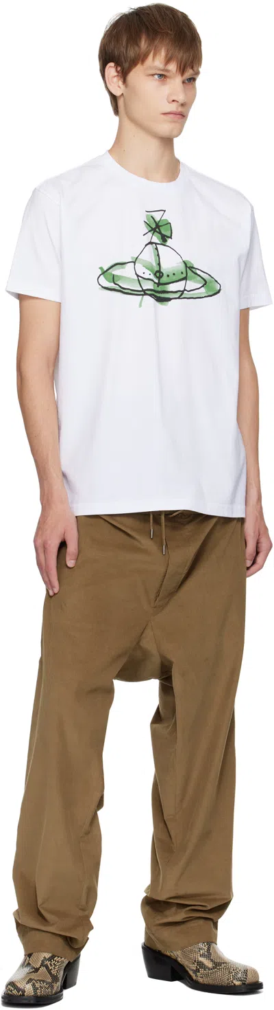 Vivienne Westwood Crew Neck Graphic Print Short Sleeves In White