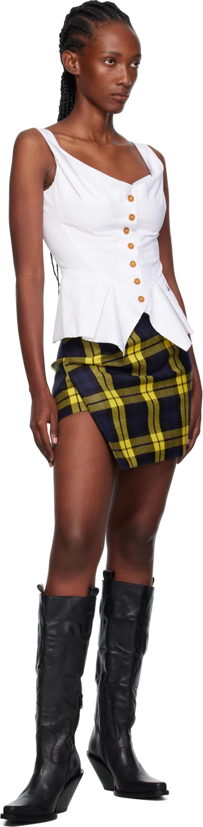 Vivienne Westwood Square-neck Button Down Top In White