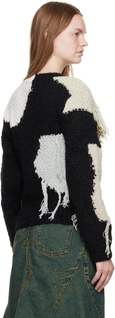 Andersson Bell Black Sylvia Abstract Patchwork Sweater In Multi