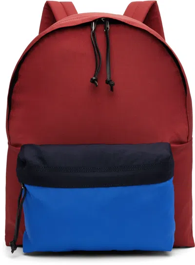 Auralee Red & Blue Aeta Edition Backpack In Red