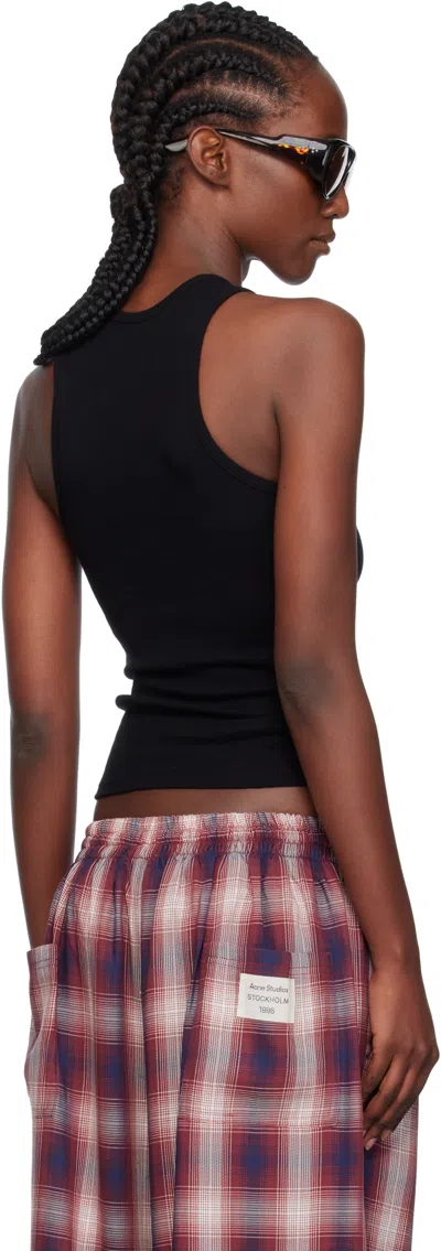 Vivienne Westwood Fitted Black Sleeveless Top With High Neckline In Black