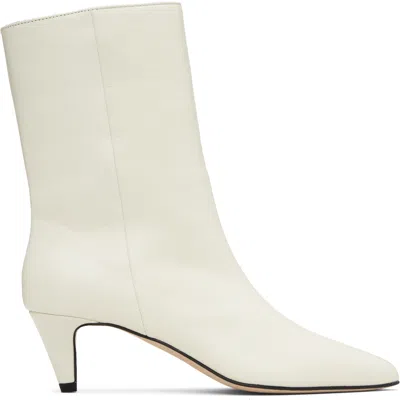 By Far Off-white Lysander Washed Leather Boots In Multi