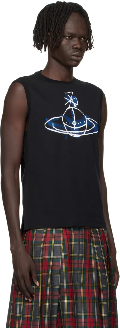 Vivienne Westwood Crew Neck Graphic Print Short Sleeves In Black