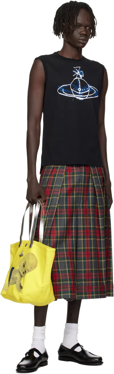 Vivienne Westwood Crew Neck Graphic Print Short Sleeves In Black