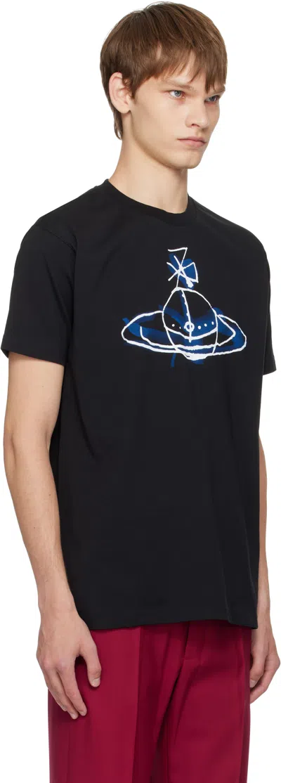 Vivienne Westwood Orb Print T-shirt In Black