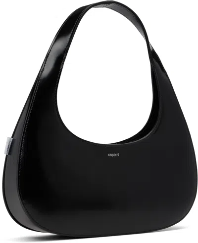 Coperni Curved Glossy Top Handle Bag In Black