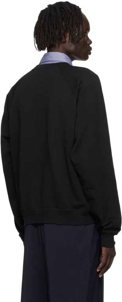 Vivienne Westwood Crewneck Sweater With Embroidered Emblem And Ribbed Details In Black