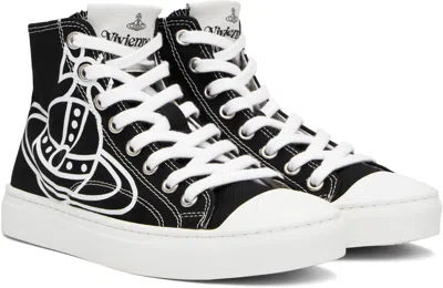 Vivienne Westwood High Top Canvas Plimsoll Cotton Canvas Black 11-45 Men