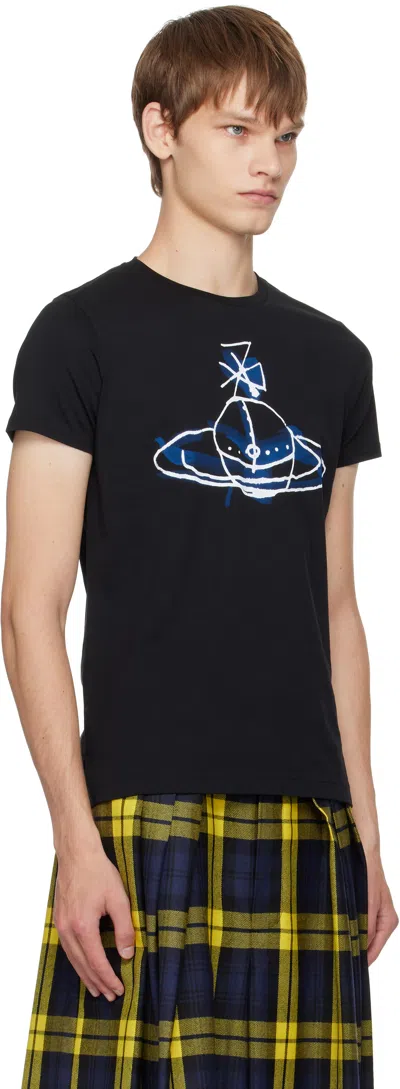 Vivienne Westwood Orb Print T-shirt In Black