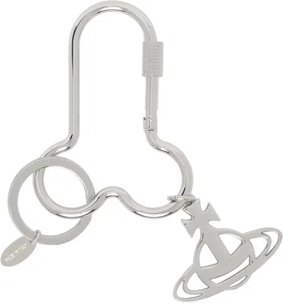 Vivienne Westwood Penis Carabiner Keyring Metal Silver One Size Unisex