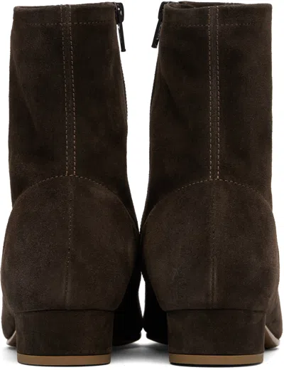 By Far Brown Este Suede Leather Boots In Multi