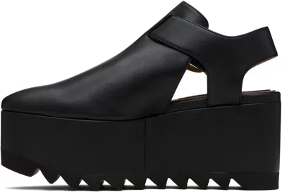 Stella Mccartney Elyse Closed-toe T-bar Platform Sandal In Black