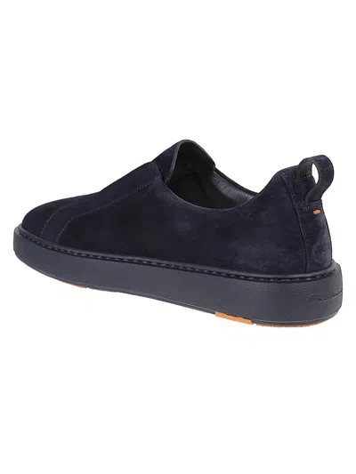 Santoni Suede Sneakers In Multi