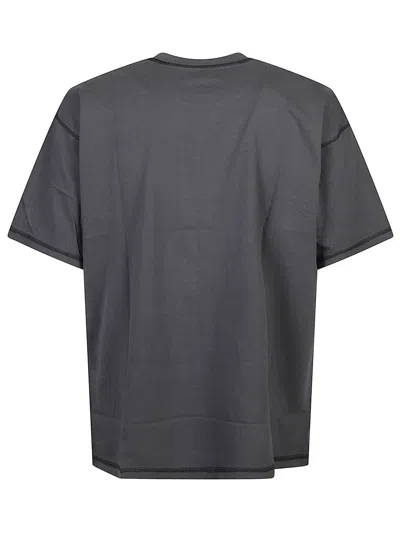 Diesel Cotton T-shirt With Oval D Print In Gray