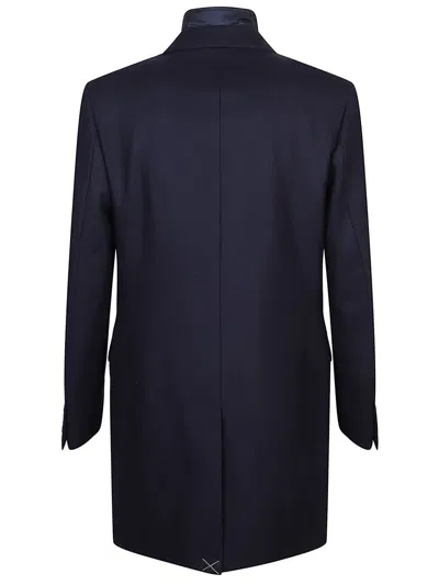 Fay Easy Db Coat In Blue