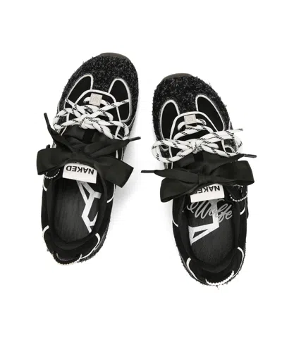 Naked Wolfe Adored Ribbon-detail Sneakers In Black