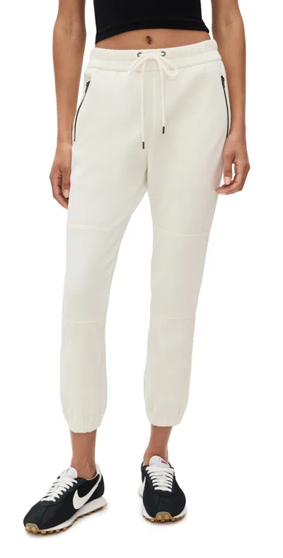 James Perse Matte Scuba Track Pants Ivory In White