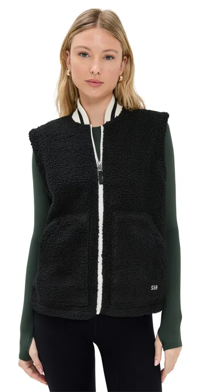 Splits59 Aster Sherpa Vest In Black