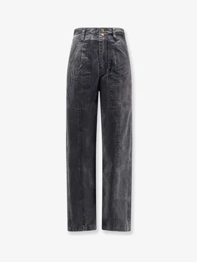 Isabel Marant Étoile Onyta Corduroy Trousers Vintage Black In Black