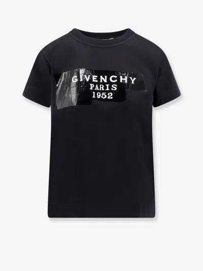 Givenchy Crew-neck Short Sleeve Graphic Cotton T-shirt In Black