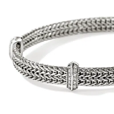 John Hardy Icon Link Bracelet, Sterling Silver, Diamonds, 6mm