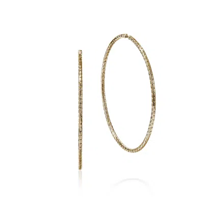 John Hardy Jh Essential Flex Hoop Earrings, Gold, 78.5mm