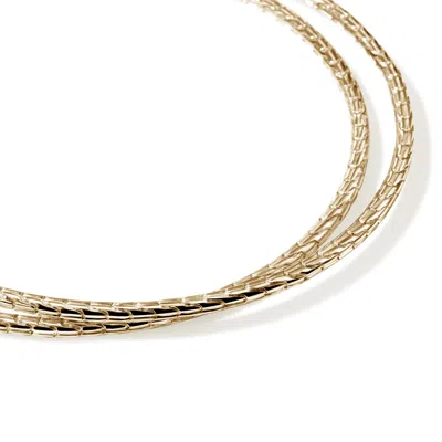 John Hardy Jh Essential Flex Hoop Earrings, Gold, 78.5mm