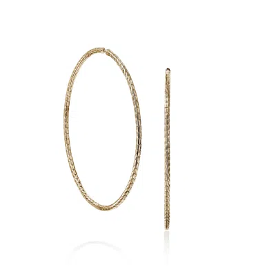 John Hardy Jh Essential Flex Hoop Earrings, Gold, 78.5mm