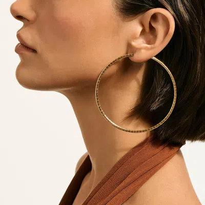 John Hardy Jh Essential Flex Hoop Earrings, Gold, 78.5mm