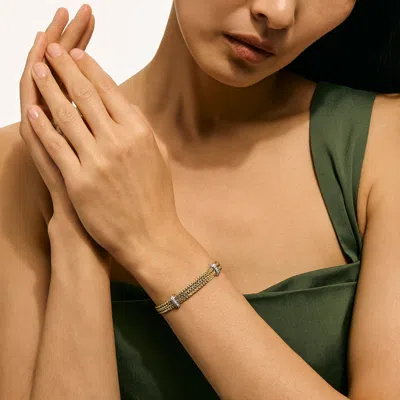 John Hardy Icon Link Bracelet, Gold, Diamonds, 6mm