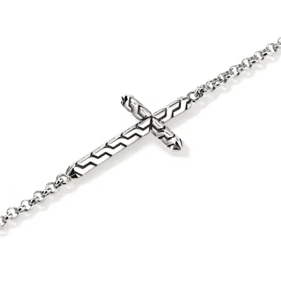 John Hardy Jh Essential Cross Bracelet, Sterling Silver