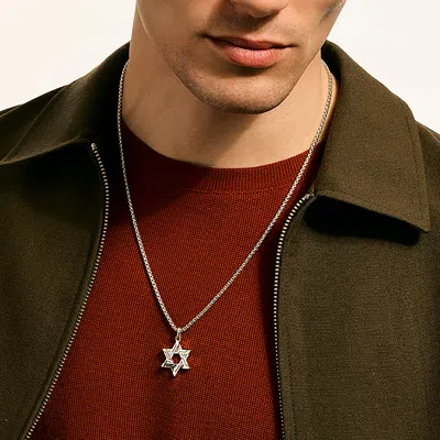 John Hardy Icon 50 Star Of David Pendant Necklace, Sterling Silver