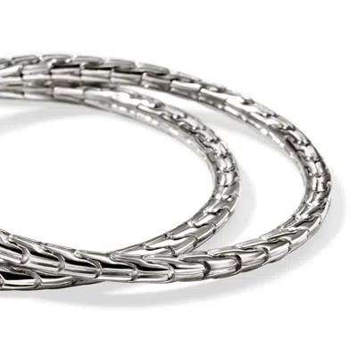 John Hardy Sterling Silver Jh Essential Flex Hoop Earrings In Metallic