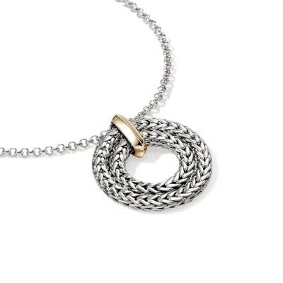 John Hardy Icon Link Pendant Necklace, Sterling Silver, Gold, 2mm