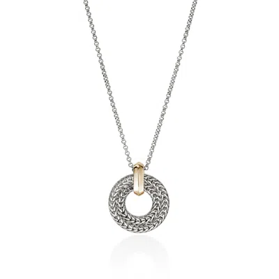 John Hardy Icon Link Pendant Necklace, Sterling Silver, Gold, 2mm