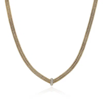 John Hardy Icon Link Necklace, Gold, Diamonds, 6mm