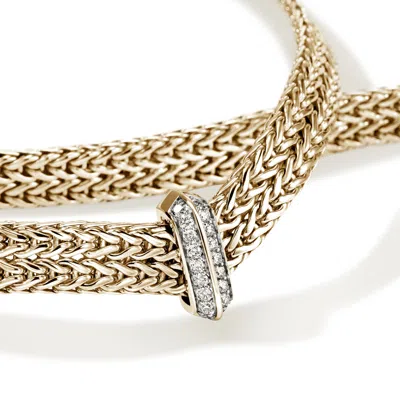 John Hardy Icon Link Necklace, Gold, Diamonds, 6mm
