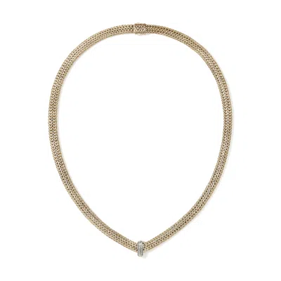 John Hardy Icon Link Necklace, Gold, Diamonds, 6mm