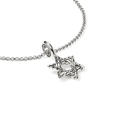 John Hardy Jh Essential Star Of David Necklace, Sterling Silver