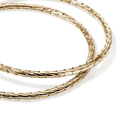John Hardy Jh Essential Flex Hoop Earrings, Gold, 50mm