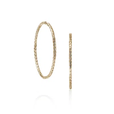 John Hardy Jh Essential Flex Hoop Earrings, Gold, 50mm