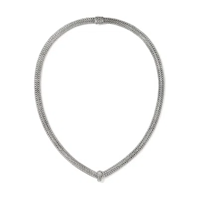 John Hardy Icon Link Necklace, Sterling Silver, Diamonds, 6mm