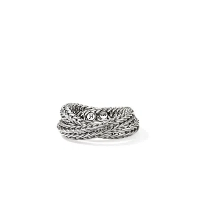 John Hardy Icon Chevron Crossover Ring, Sterling Silver, 4.5mm