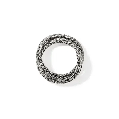 John Hardy Icon Chevron Crossover Ring, Sterling Silver, 4.5mm