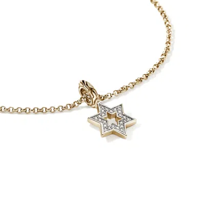 John Hardy Jh Essential Star Of David Necklace, Gold, Diamonds