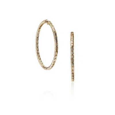 John Hardy Jh Essential Flex Hoop Earrings, Gold, 39mm